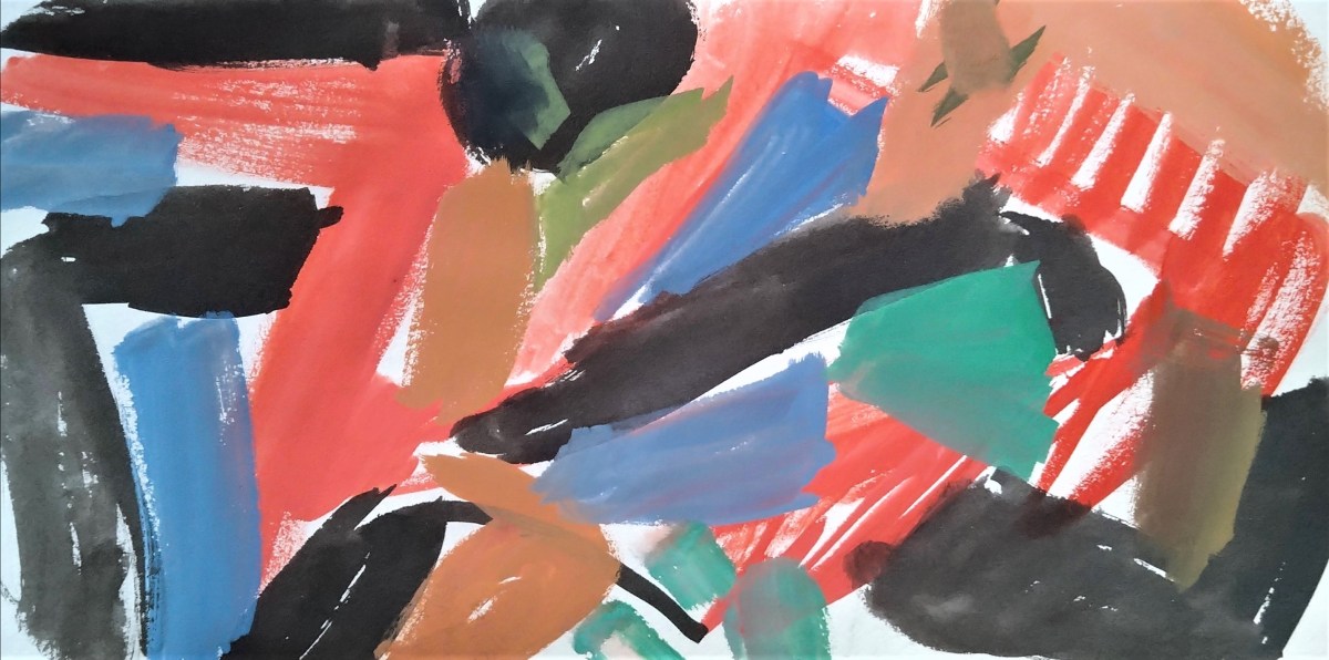 Composition with Green Shape. Anthony Housman. 2021